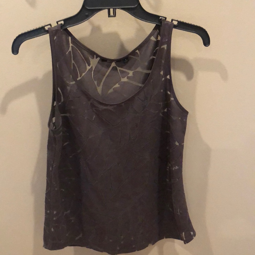 Greyish black sheer top